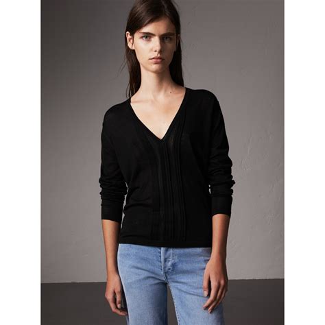 burberry v neck cashmere sweater|Burberry knitwear price list.